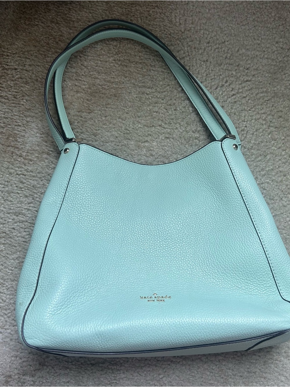 Kate Spade Mint Green Leather Shoulder Bag with Matching Wallet - Picture 5 of 16
